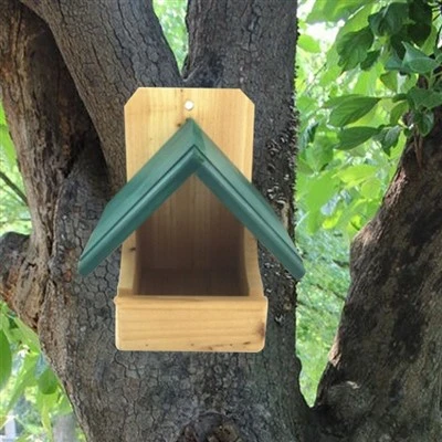 Penyumpan Burung Kayu Dipasang di Dinding Untuk Taman