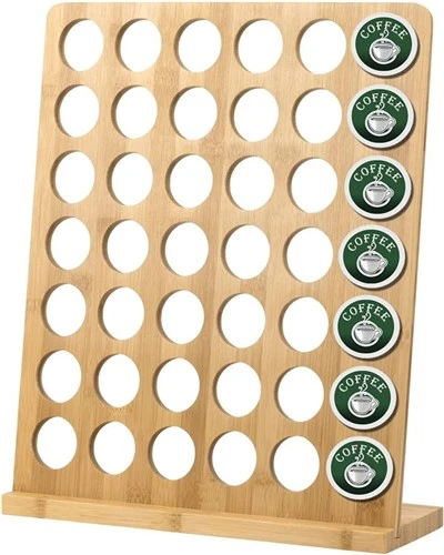 Kopi Buluh K-Cups Pods Rak Penyusun 42 Pod Paparan Penyimpanan Pemegang Pod Kopi