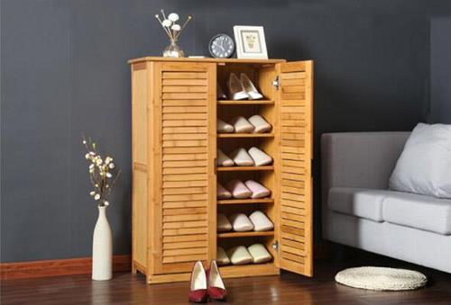 Kabinet Sepatu Kayu Wooden Shoe Cabinet