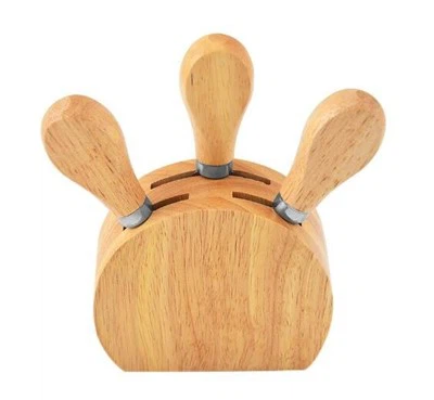 Set Garpu Pisau Keju Keluli Tahan Karat 3PCS Dengan Pemegang